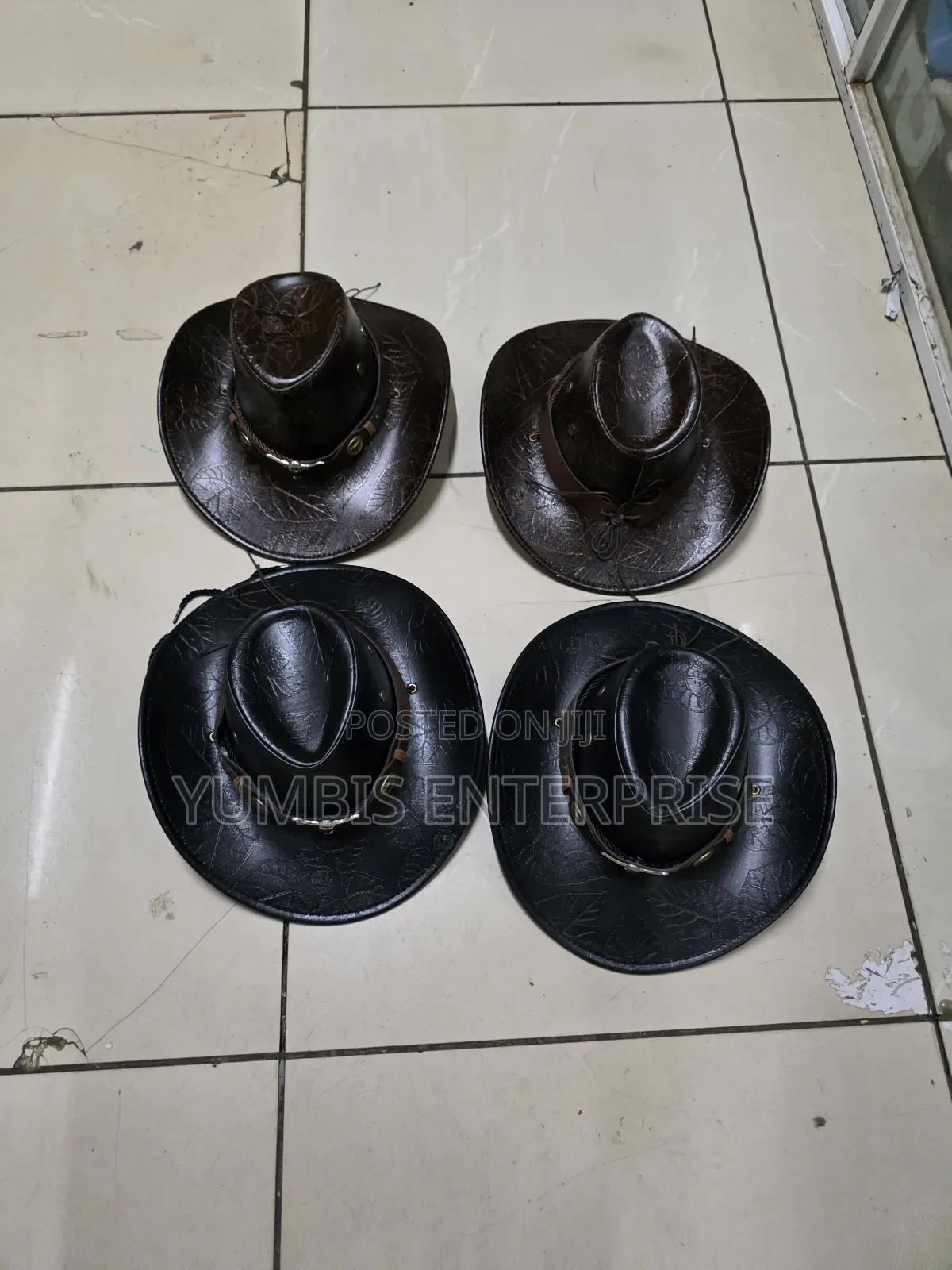 Leather Stylish Cowboys Hats