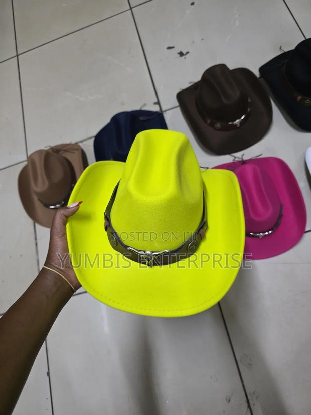 Yello /Luminous Stylish Cowboy Events Hats - main view