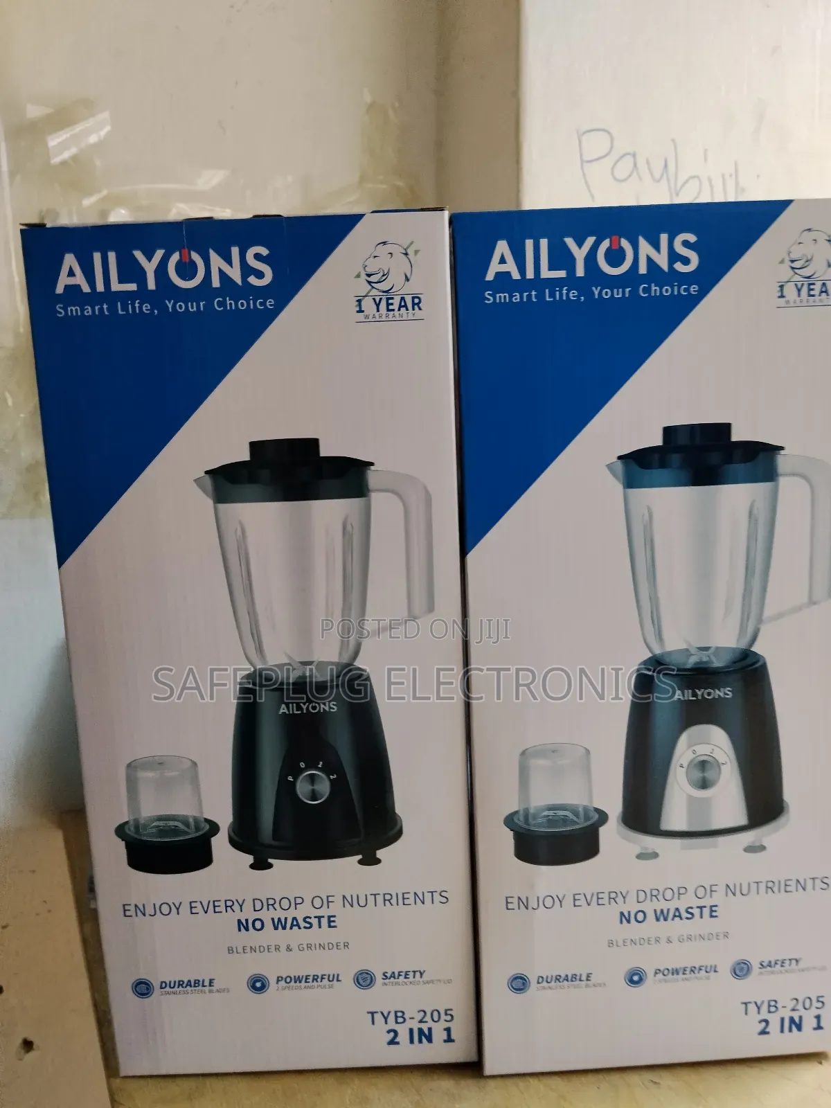 Blender W/ 1.8l Jug - Grind Blend 2-in-1! Tyb-205"