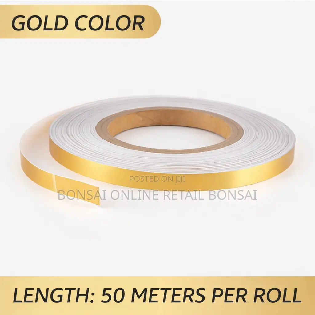 Gold Foil Tile Seam Sticker, Waterproof Self-Adhesive Strip