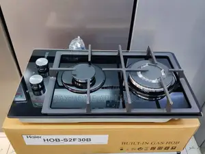 Haier 2-Burner Built-in Cooker – Black Glass (Hob-S2f30bt)