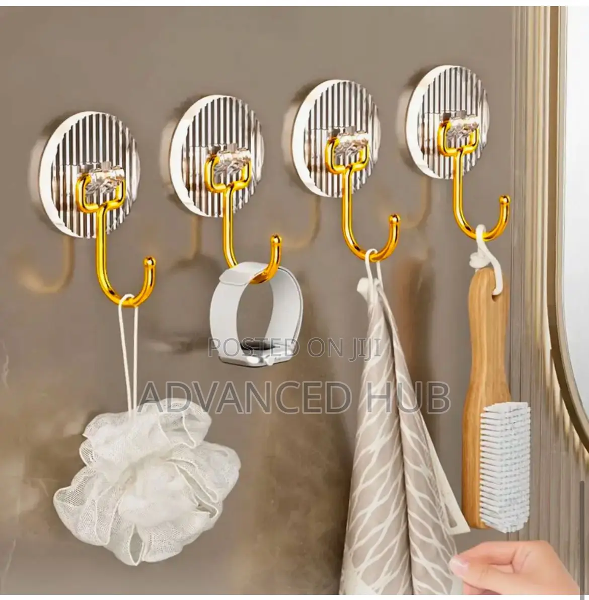 5pc Golden Acrylic Hooks