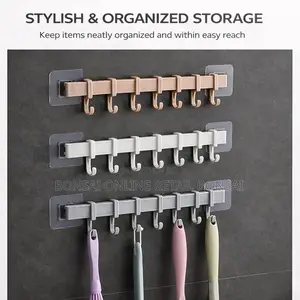 3-Pack No-Drill Adhesive Wall Hooks, Strong Damage-Free Hangers