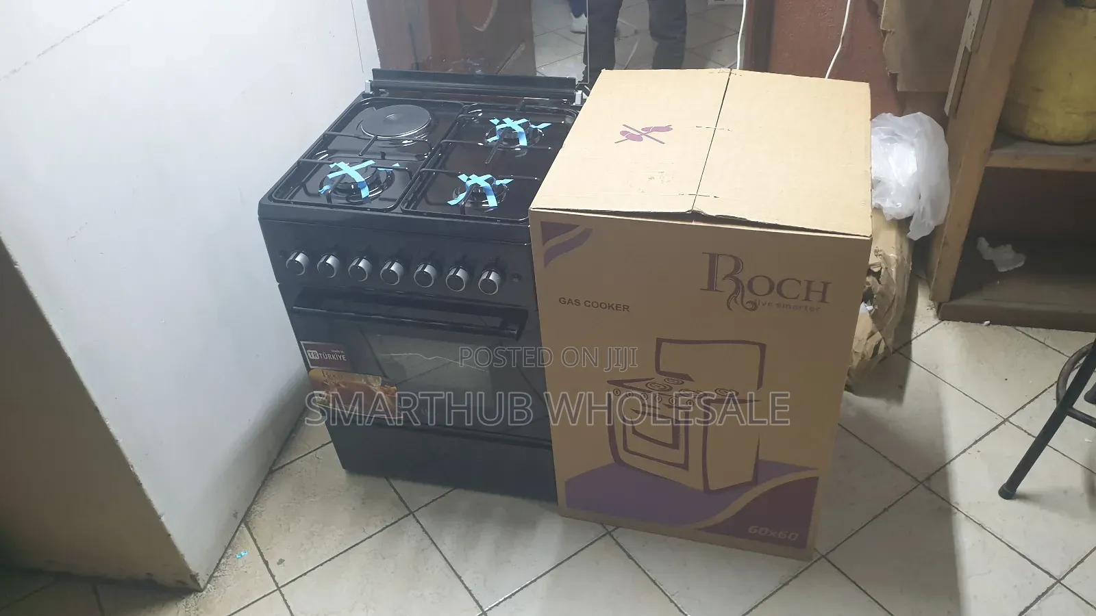 Turkey Roch 60 by 60 3+1 Black Standing Cooker