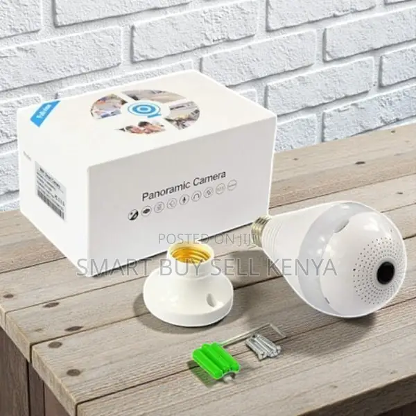 1080p Hd 360° Wifi Bulb Camera for Smart Home Security Surveillance