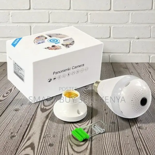 360° Panoramic Wifi Bulb Camera for Home Security With Night Vision