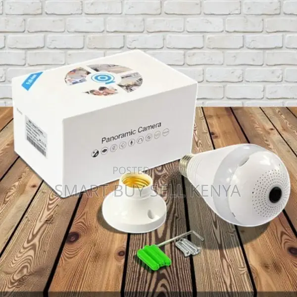 360° 1080p 2mp Wifi Bulb Security Camera With Motion Alerts