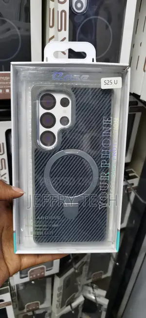 Azxe Samsung Galaxy S24 Ultra Carbon Fiber Case With Invisible Stand
