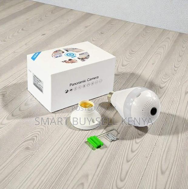 360° Wifi Bulb Security Camera With 64gb Support Two-Way Audio