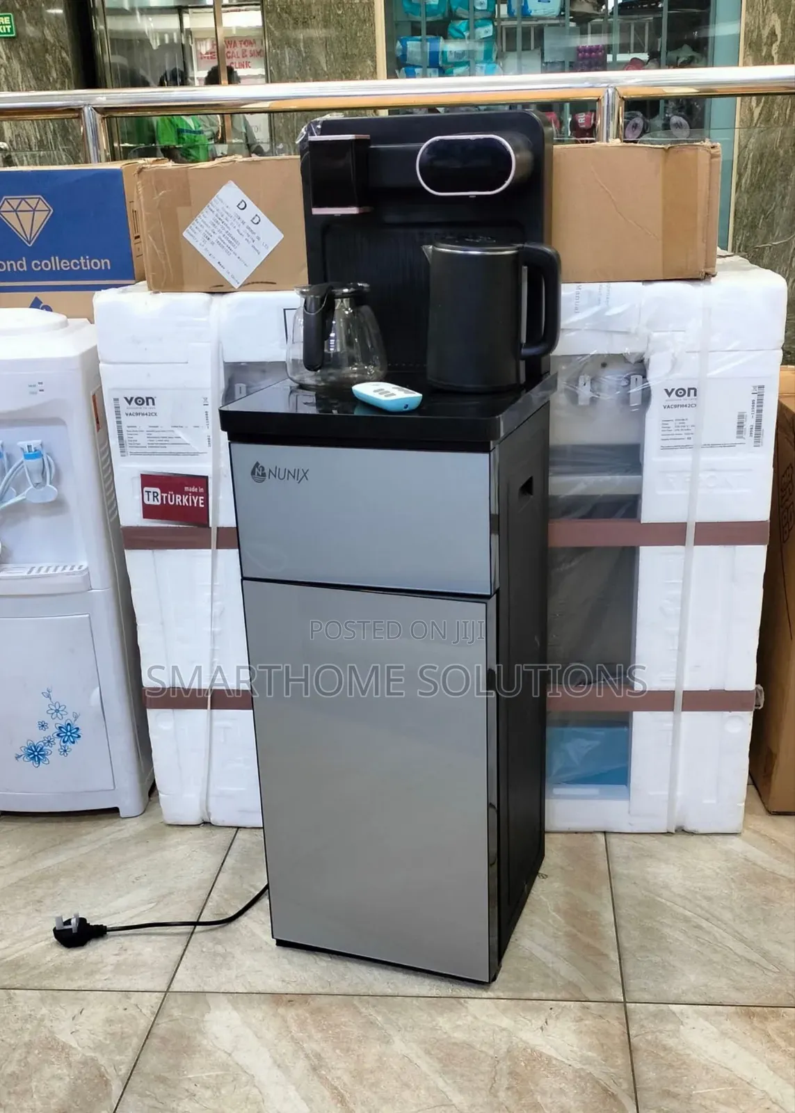Silver Nunix A1c Bottom Load Hot + Cold Water Dispenser Ai