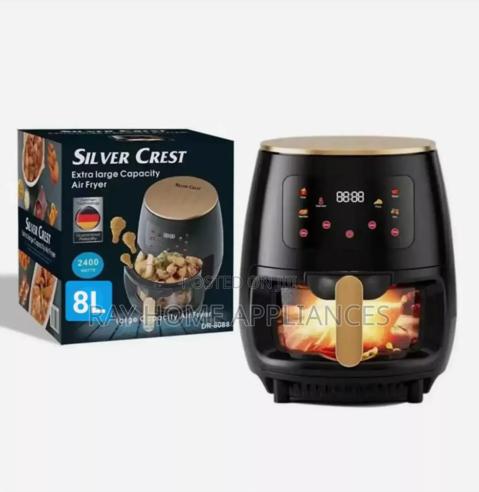 Glass Oven 8ltrs Silver Crest Air Fryer