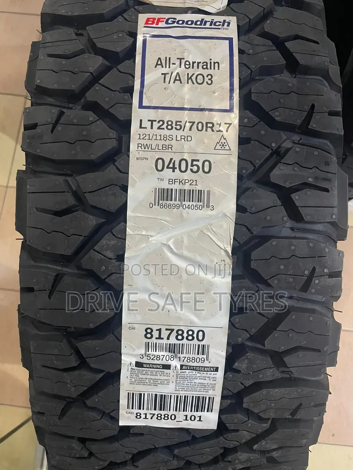 285/70 R17 Brand New Bf Tyre Allterrain