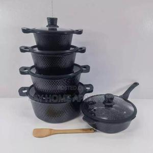 Bosch 11pc Cookware With Silicone Lid Covers. Black - thumbnail 2