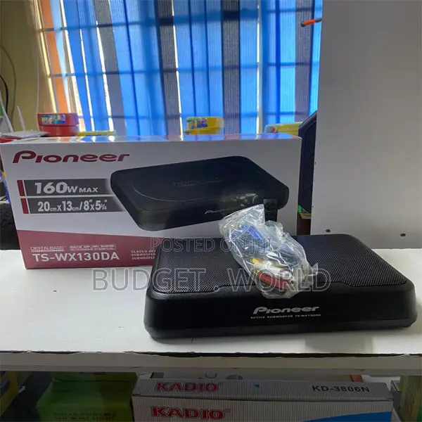 Pioneer Slim Car Subwoofer – Powerful Space-Saving