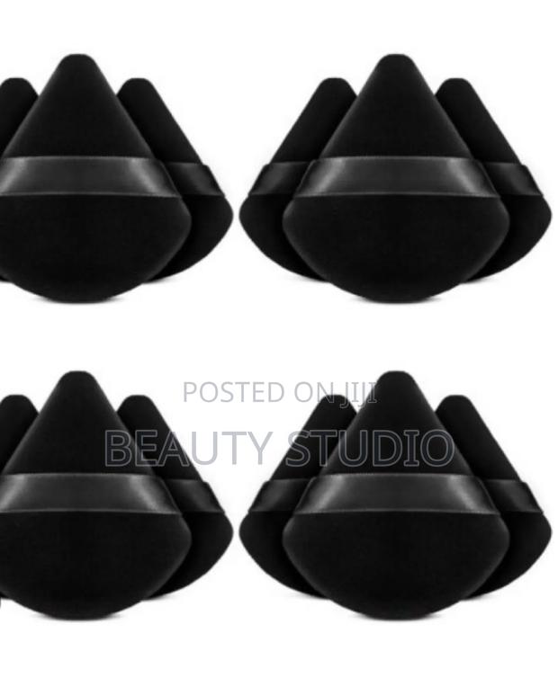 Triangle Makeup Powder Puffs_black - main view