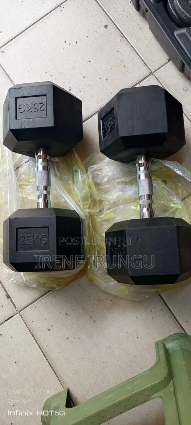 Dumbbells/ Hexagonal Dumbbells 25kgs a Pair