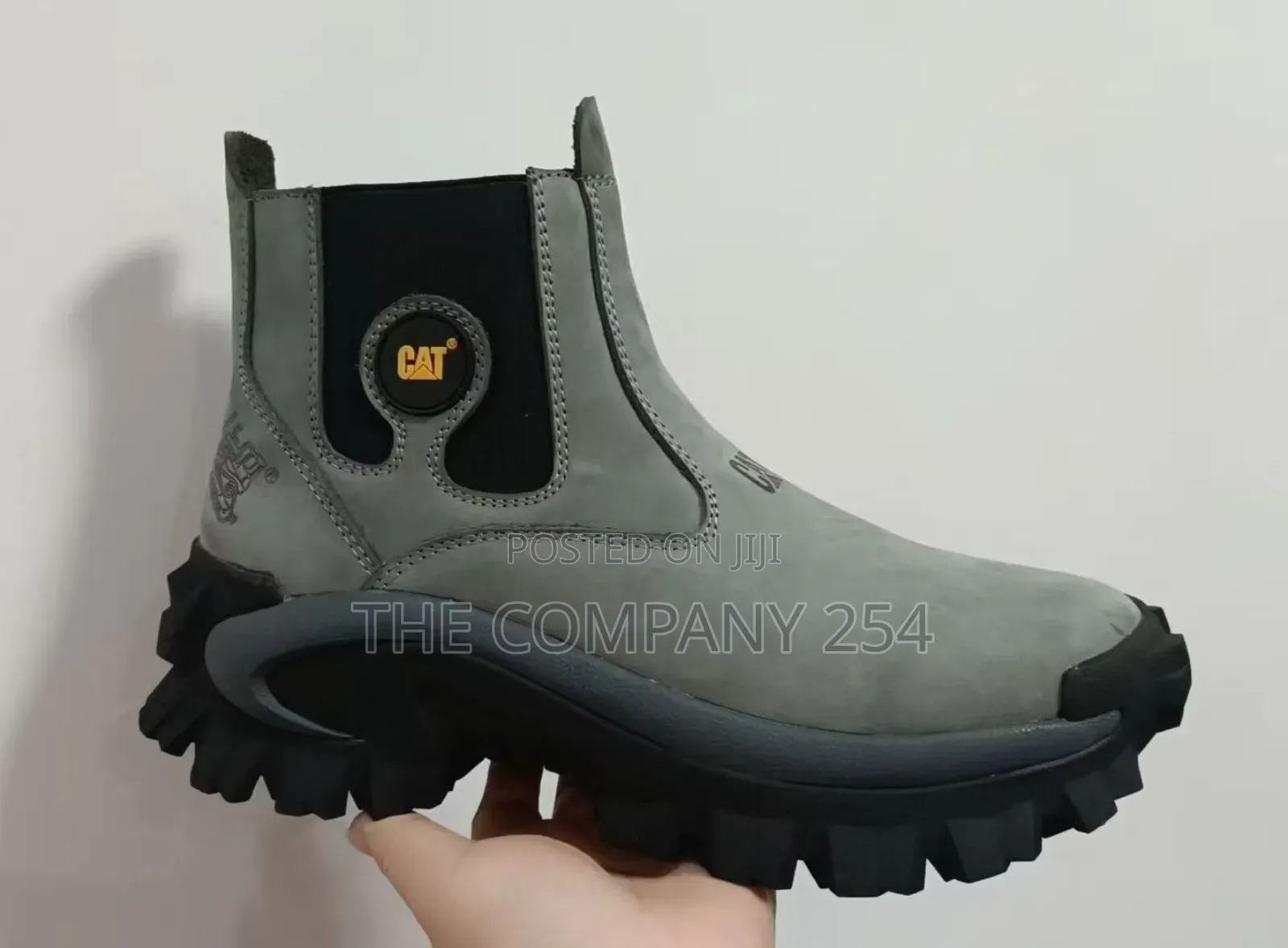 Smart Casual Design Cat Slip on Outdoor Safety Boots Leather Shoes