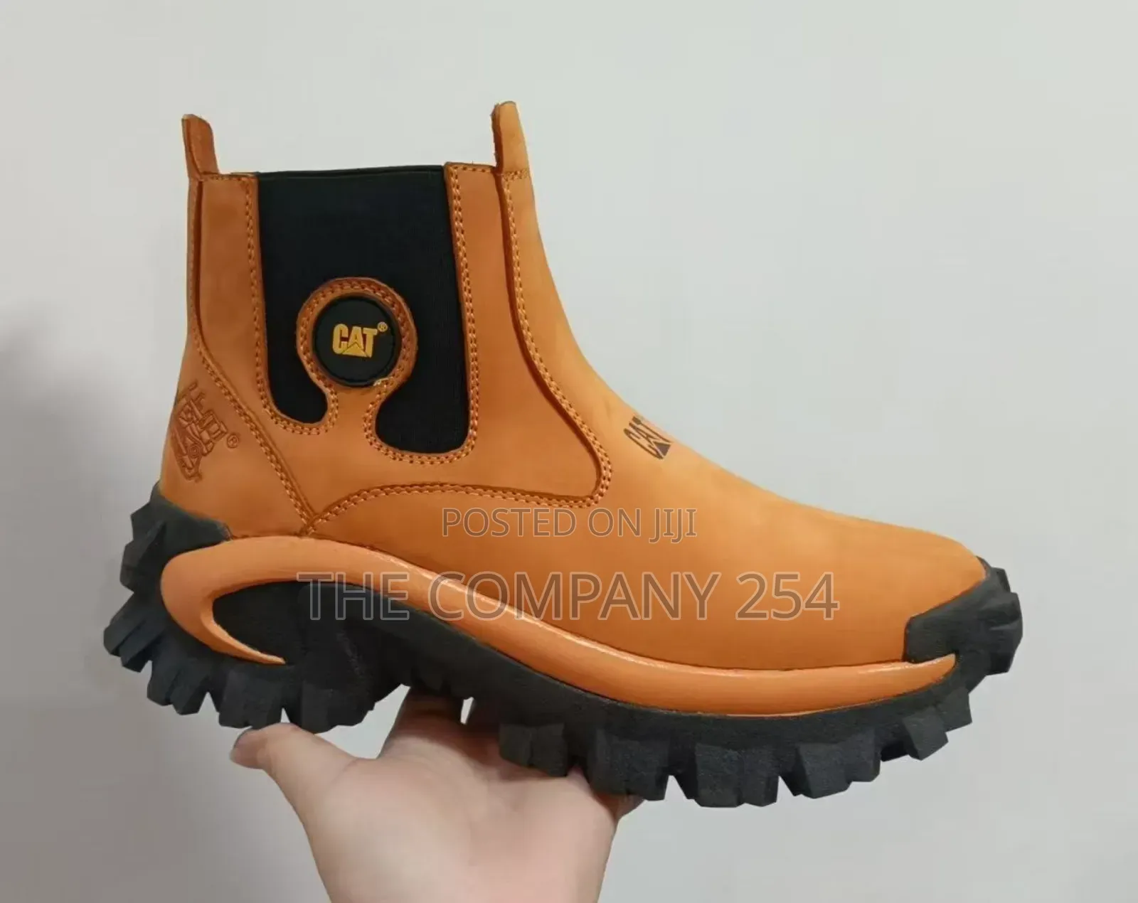Smart Casual Design Cat Slip on Outdoor Safety Boots Leather Shoes