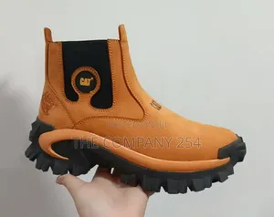 Smart Casual Design Cat Slip on Outdoor Safety Boots Leather Shoes