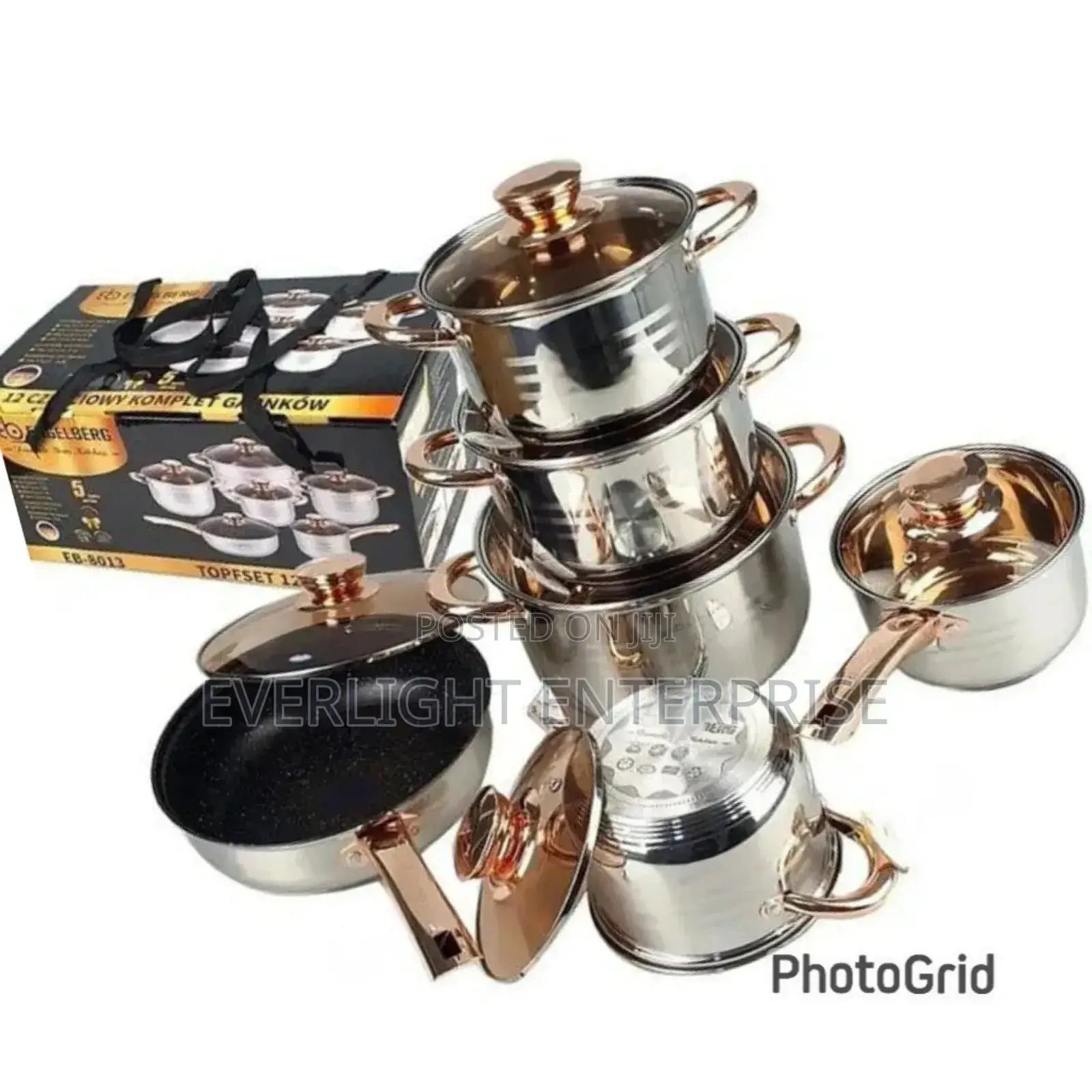 Engelberg 12 PCS Stainless Steel Cookware Set