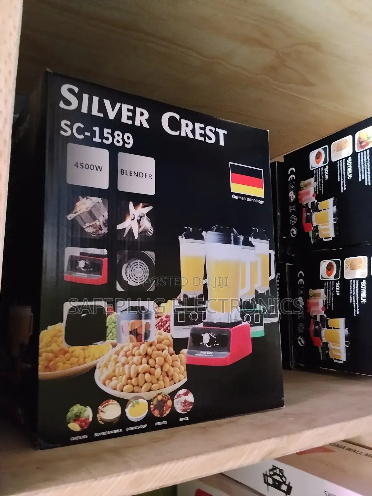 4500w Silver Crest Commercial Blender - 2 Functions (Blend/Grind) +