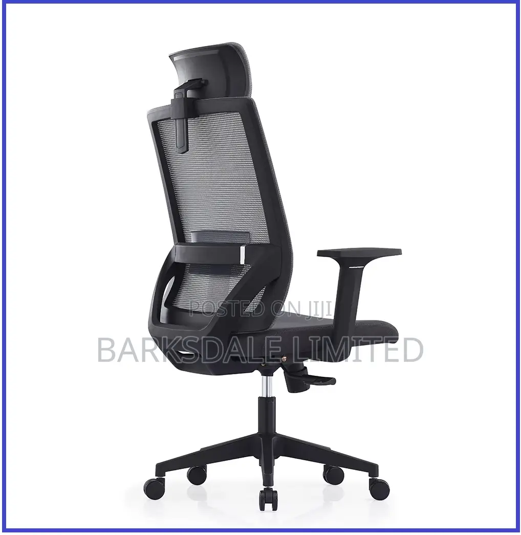 Black Back Office Chair Ergonomic Mesh Arms Lumbar Support