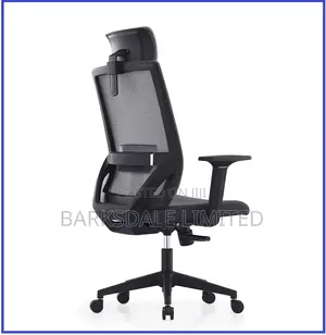Black Back Office Chair Ergonomic Mesh Arms Lumbar Support