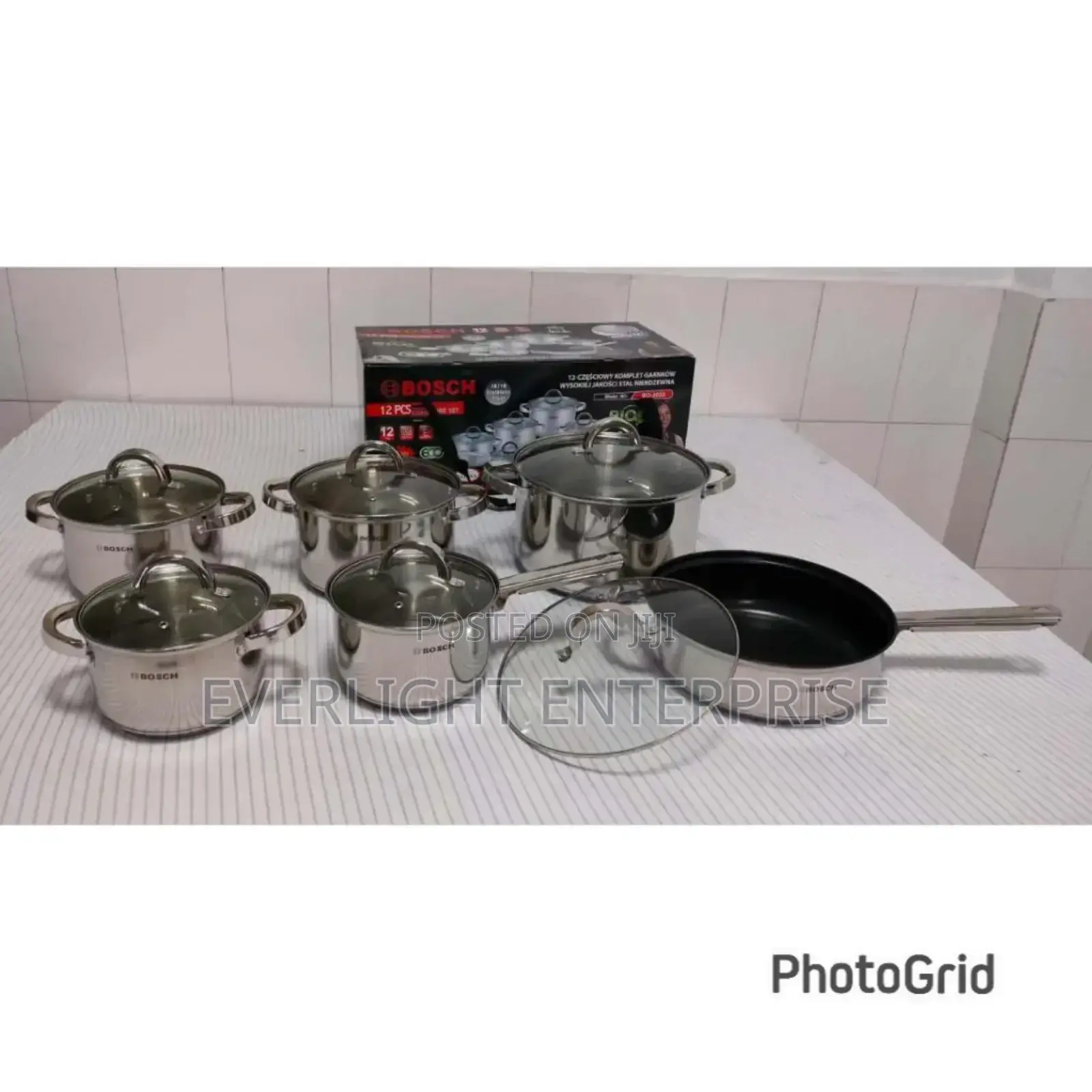 12 PCS Bosch Stainless Steel Cookware Set