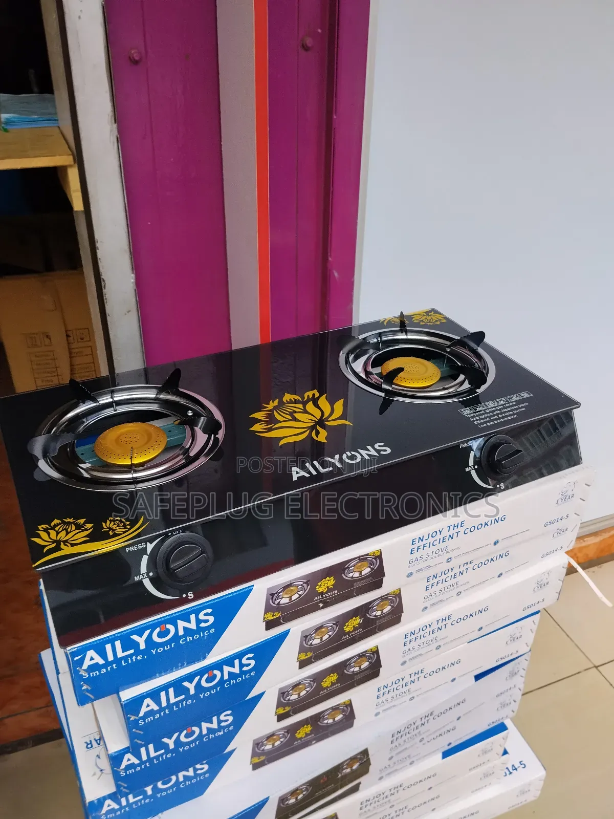 Ailyons 2-Burner Glass Top Cooker - Wipe Clean in Seconds!`