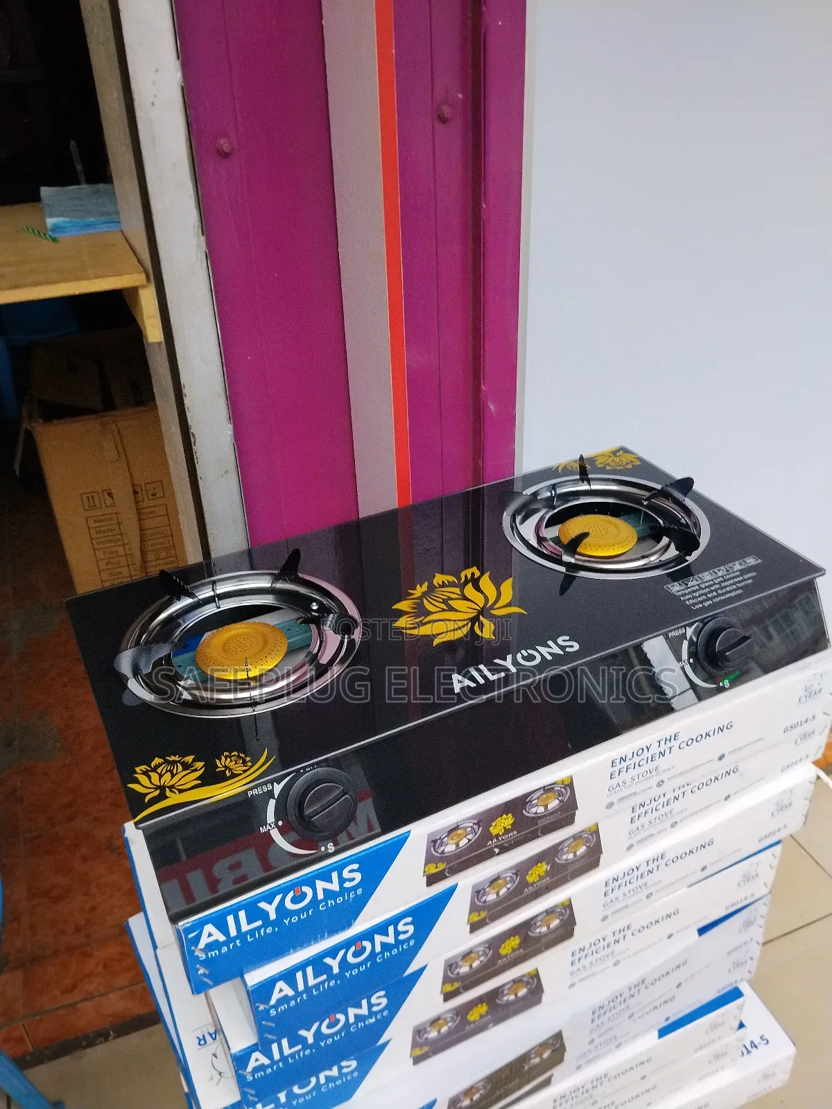 Ailyons 2-Burner Glass Top Cooker - Wipe Clean in Seconds!`