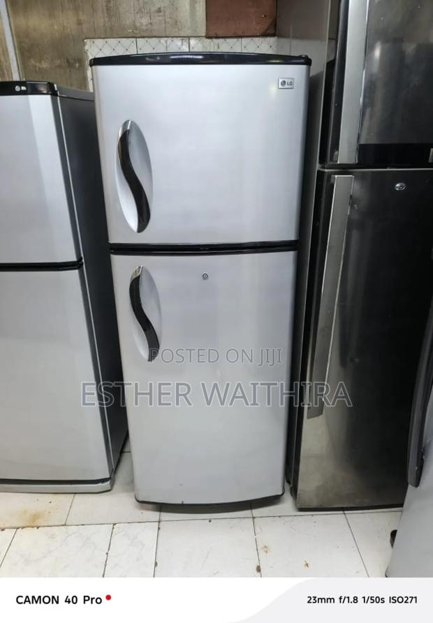 Lg Double Door Fridge Silver in Color