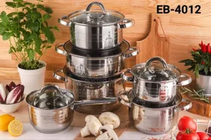 12 Pieces Stainless Steel Edenburg Cookware Set