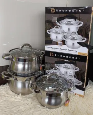 6 Pieces Edenburg Eb-3716 Stainless Steel Cookware Set