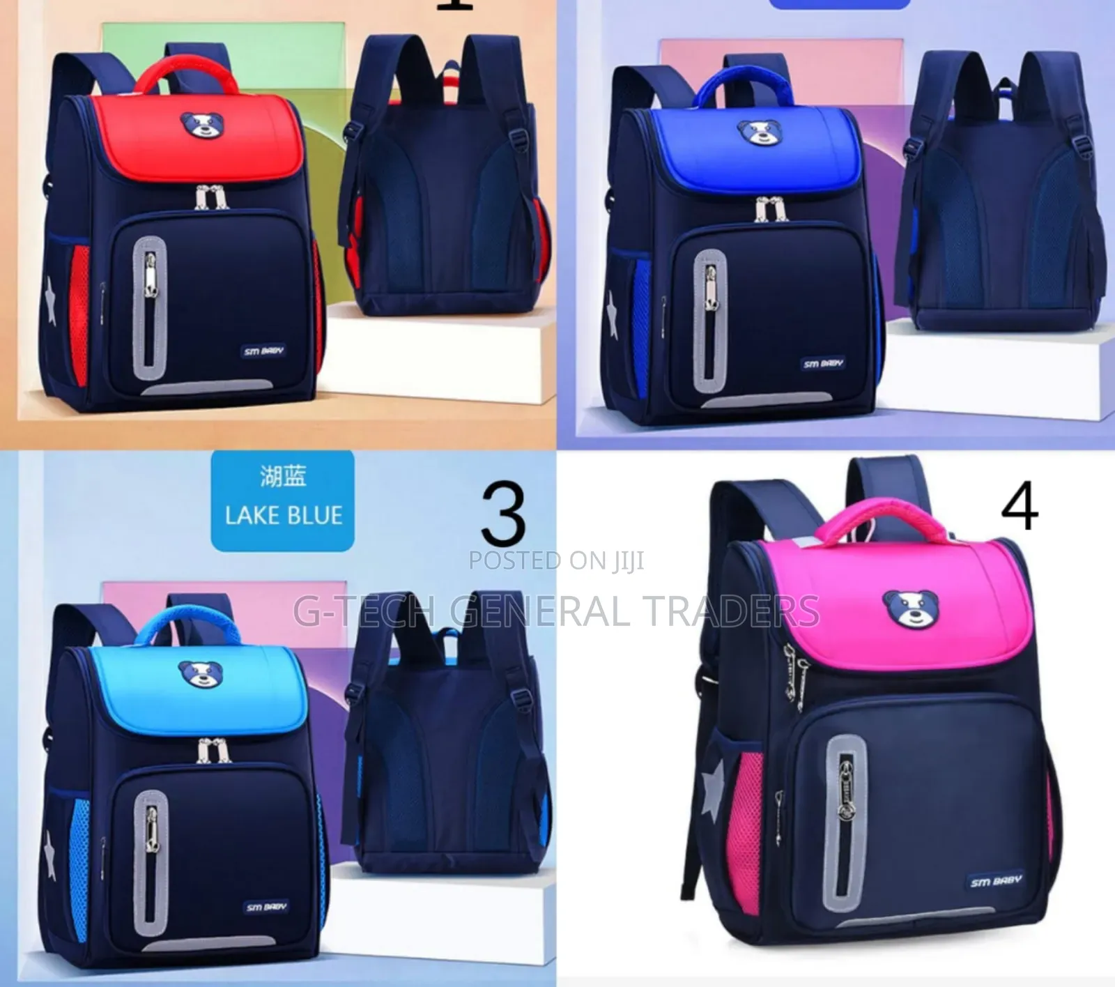 Fashionable Backpack Multicolored School Bag for Kids