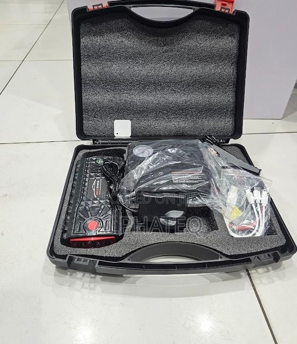 Car Jump Starter With Built-in Air Pump Emergency Battery Booster Kit