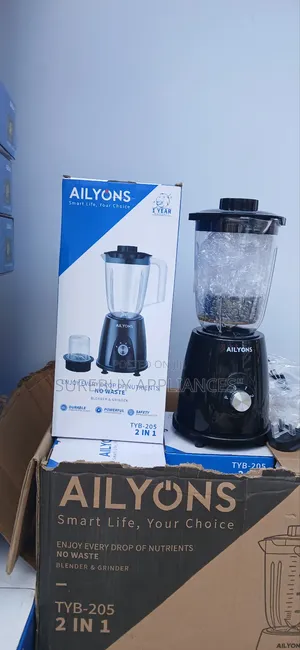 Ailyons 2-in-1 Electric Blender With Grinder Jar