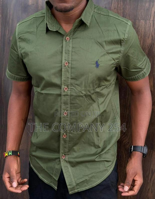 Quality Casual Silk Men Short Sleeved Polo Collar T Shirts