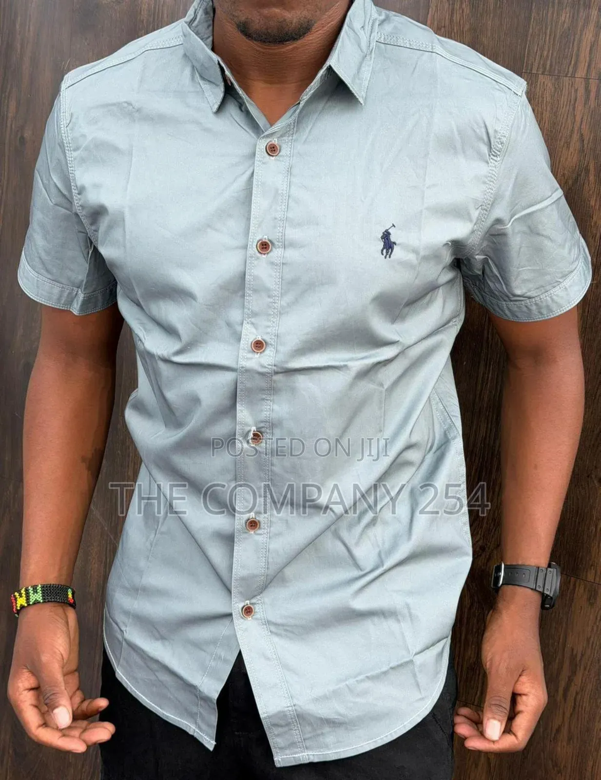 Quality Casual Silk Men Short Sleeved Polo Collar T Shirts