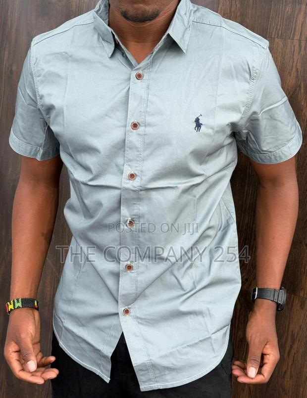Quality Casual Silk Men Short Sleeved Polo Collar T Shirts - thumbnail 3
