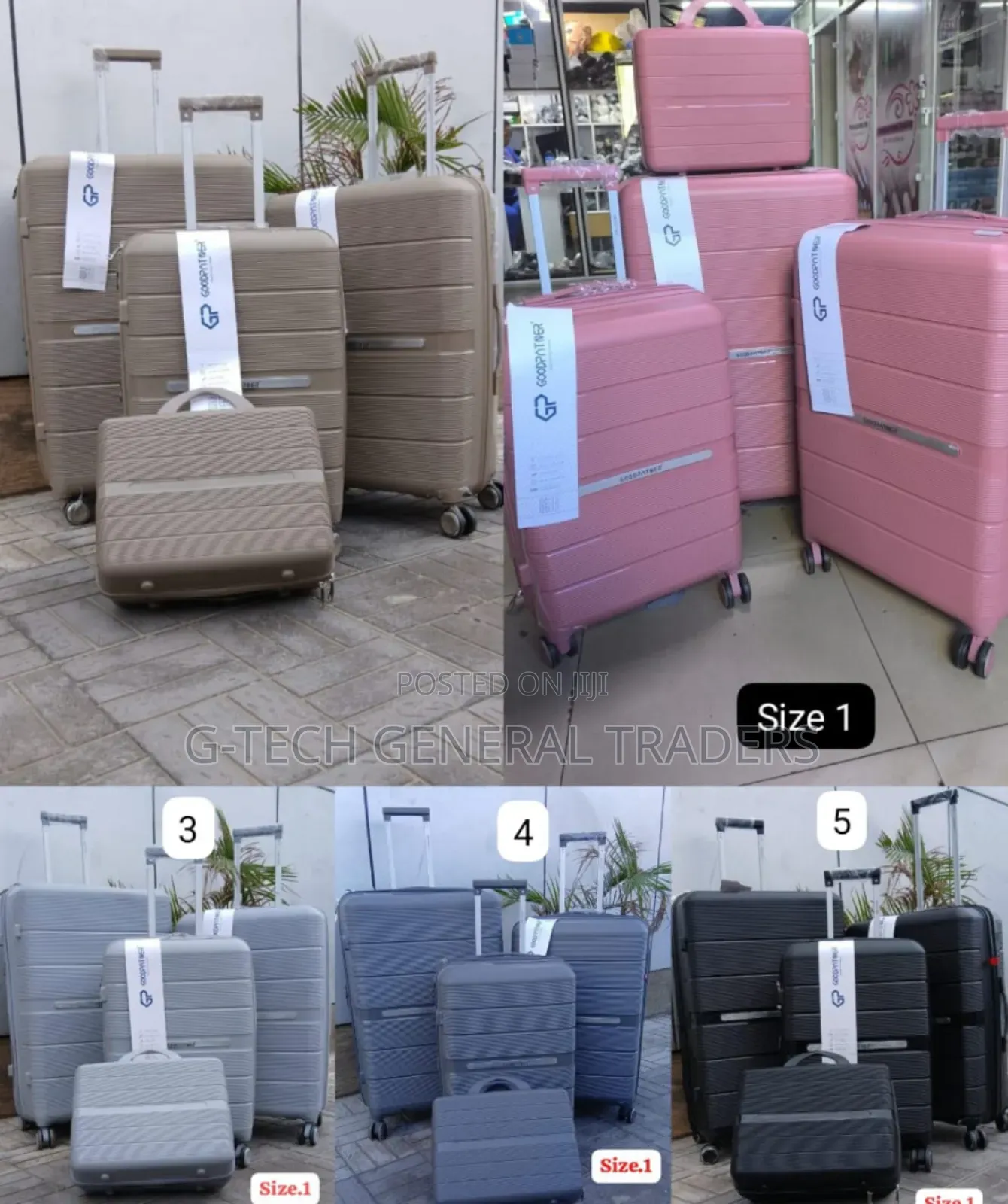 Unbreakable 4in1 Multicolored Size 1 Double Zip Rubber Suitcase