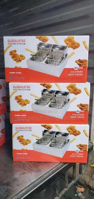 Globalstar 6+6lt Chips/Chicken Stainless Steel Double Deep Fryer