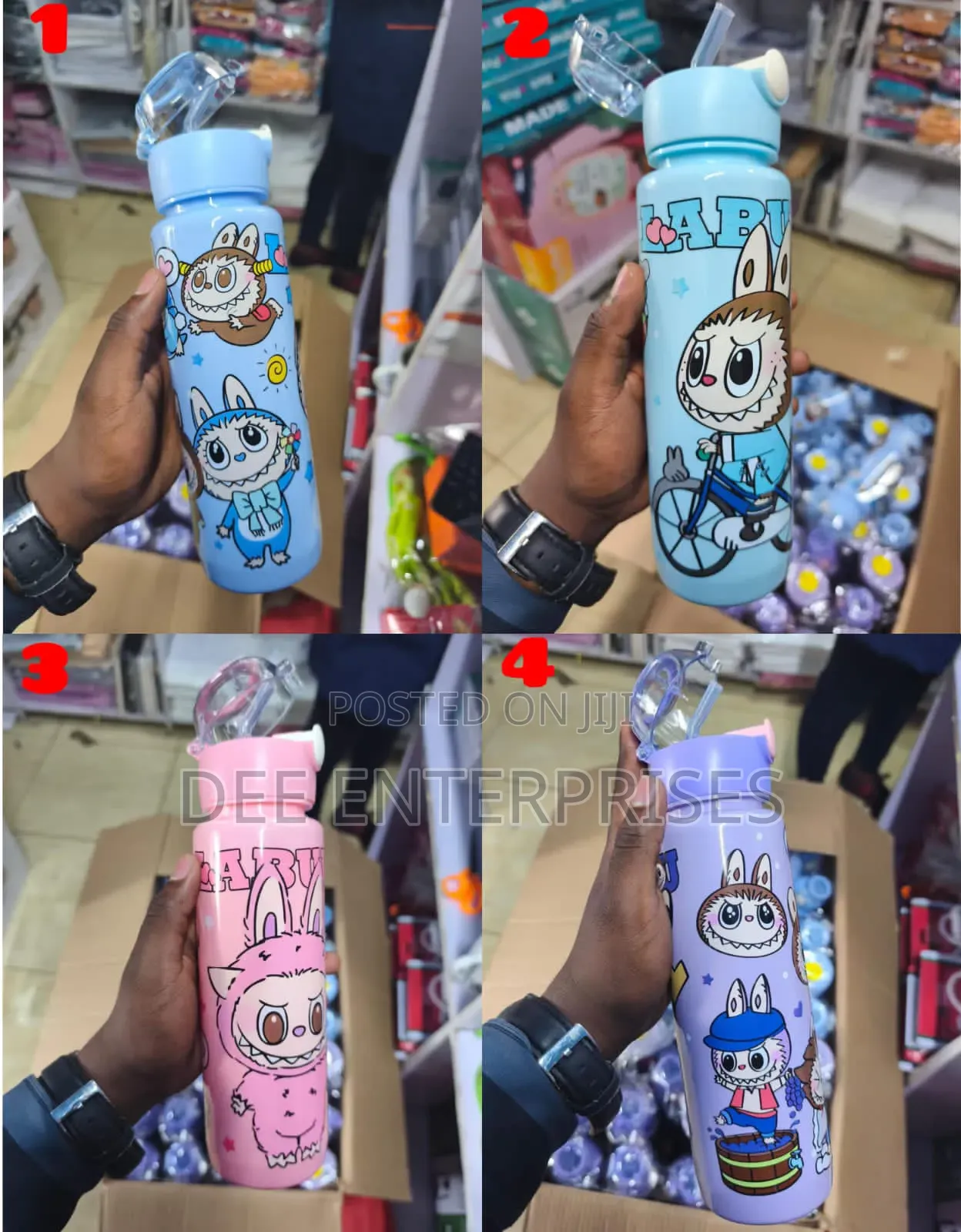 Portable Cartoon Labubu Water Bottle
