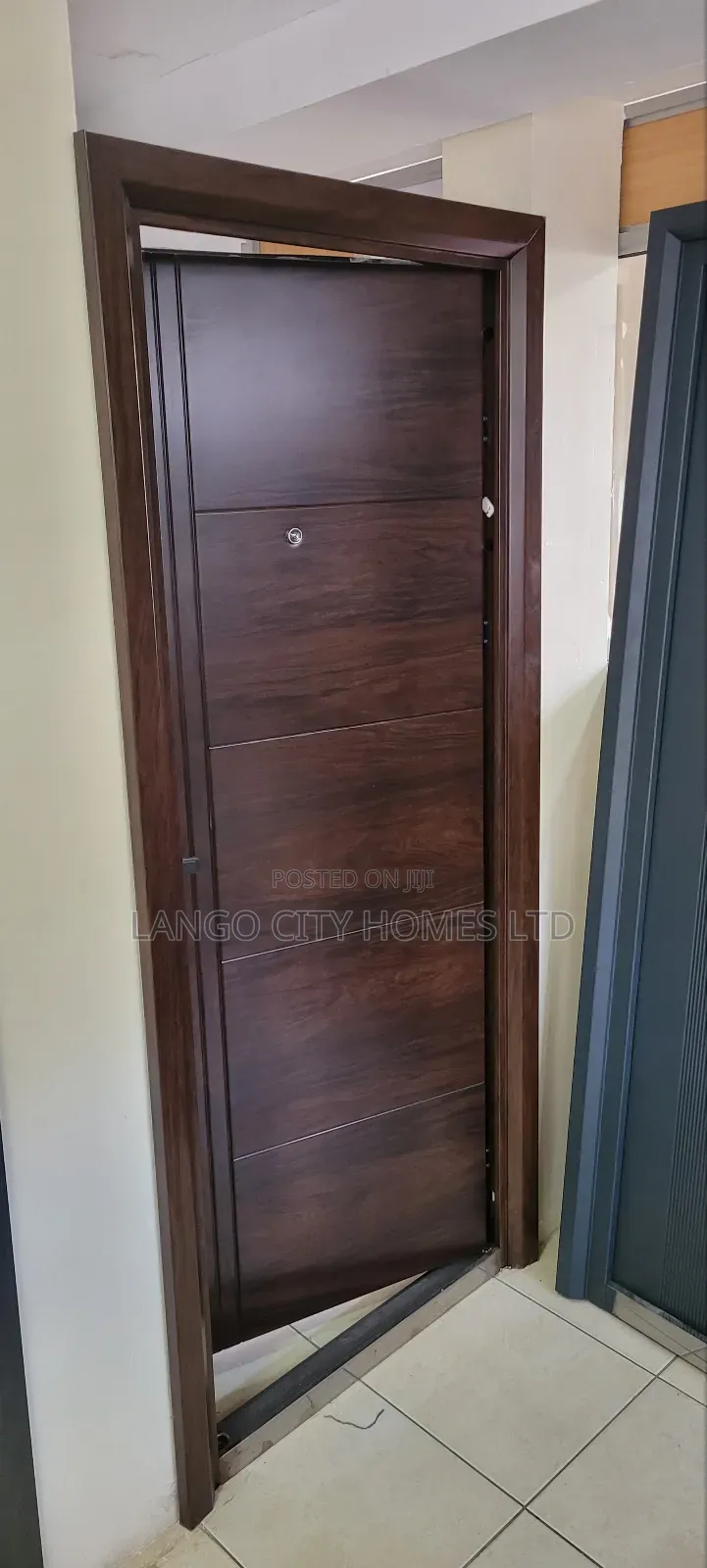 Steel Security Brown Wood Look