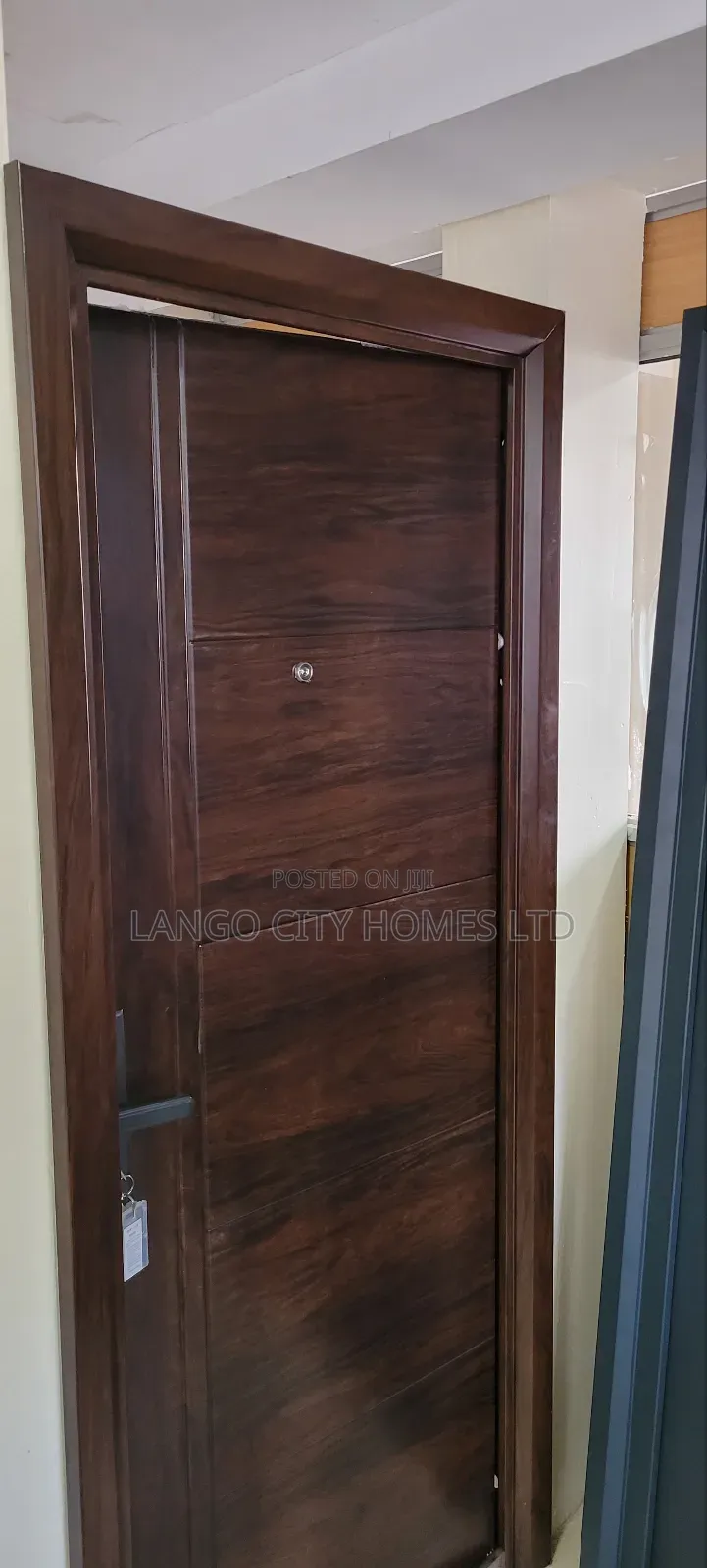 Steel Security Brown Wood Look
