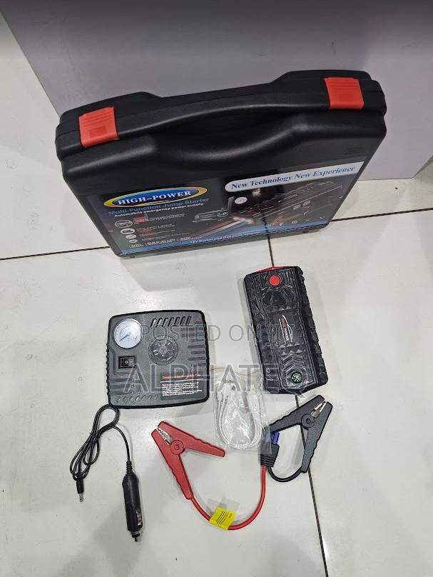 Car Jump Starter With Air Compressor – Portable Automotive Safety Kit