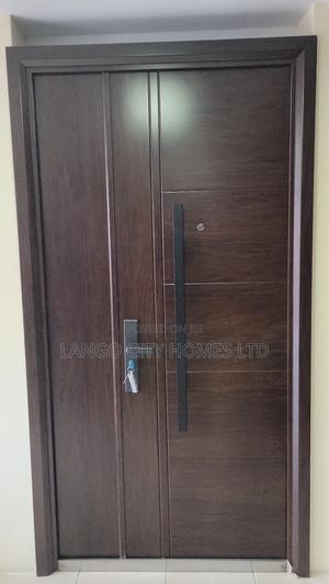 Steel Security Brown Wood Look