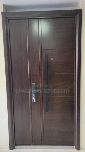 Steel Security Brown Wood Look