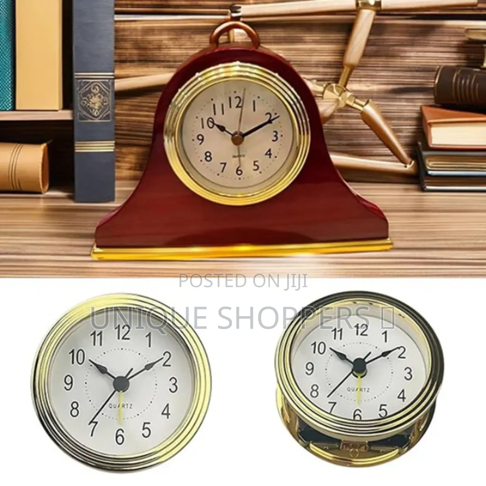 Elegant Leather Table Clock*