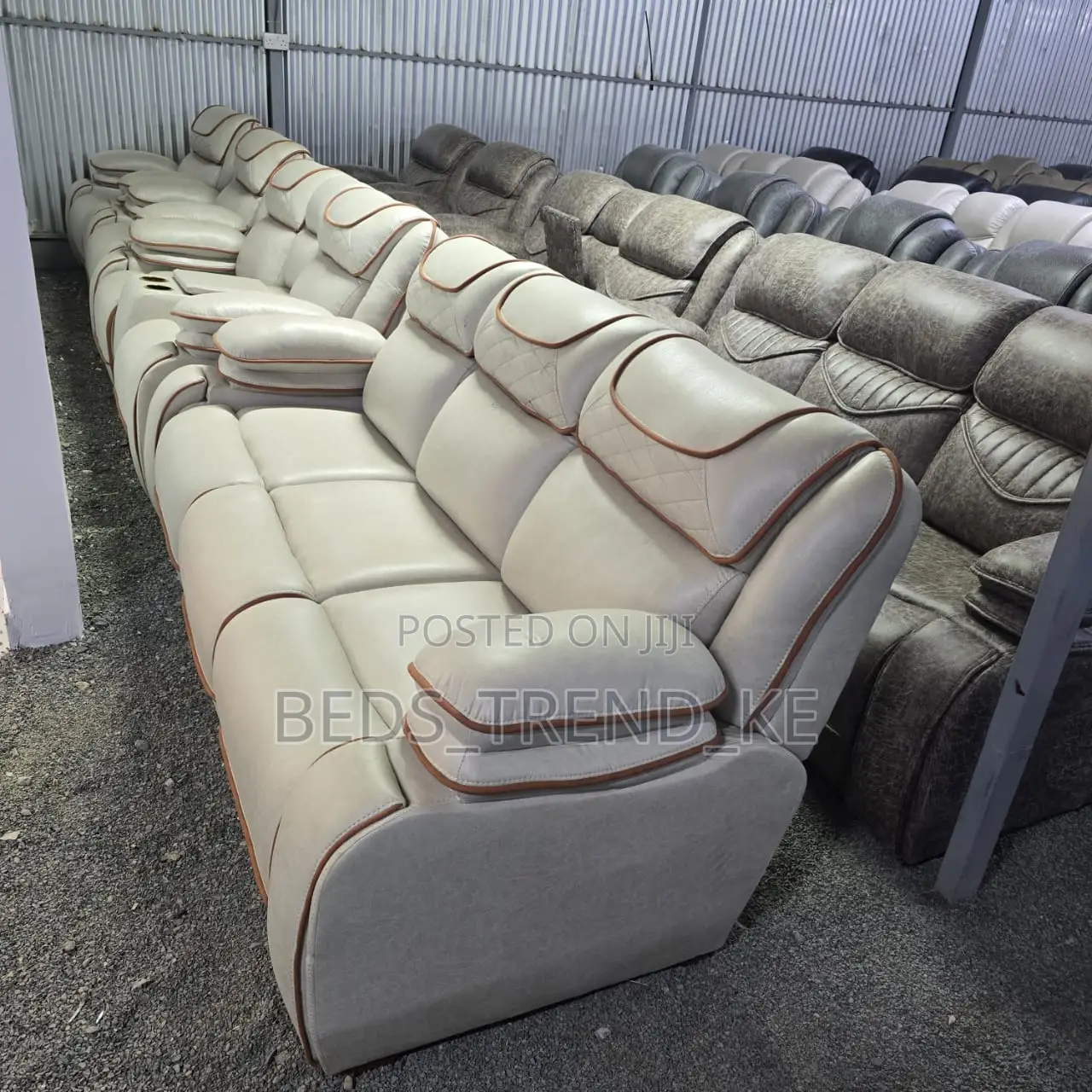 Fancy Legal 7 Seater Semi Recliner Sofa 3,2,1,1