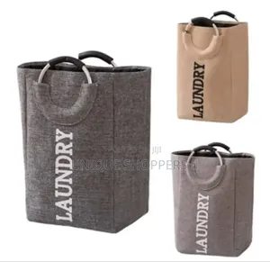 Large Laundry Basket Colours Beige And Grey.
